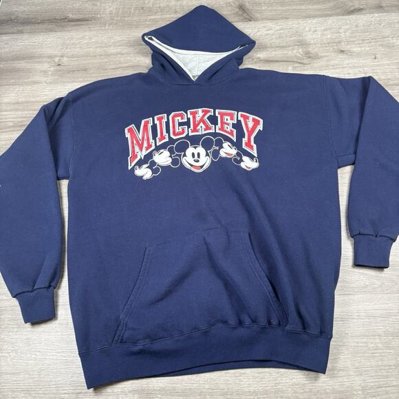 Walt Disney Designs Adult Size XL Hoodie Mickey Mouse Vintage 90S Made In USA - Picture 2 of 15